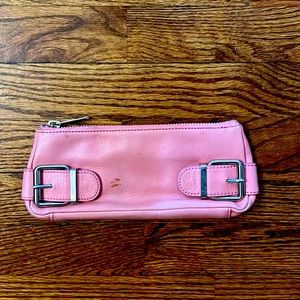 Banana Republic pink leather clutch